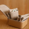 Mini display packaging boxes travel case pouch organizer leather jewelry storage box