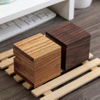 Wood small square shape Ring Box Wedding Wooden Ring Holder Wedding box size natural wood gift BOX