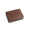 Rectangular Small Mini Wood Case Mirror Velvet Jewelry Packaging Storage Ring Necklace Bracelet Gift Box with Mirror