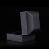 Custom rubber paint black jewelry box finger ring Led light ring box for wedding ring jewelry box