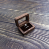 Walnut storage wood wooden canvas wedding jewelry engagement ring box