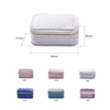 Velvet Box for Jewellery Earring Ring Necklace Packing Organizer Container Small velvet zipper Travel jewelry storage box