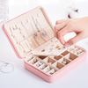Zipper Small Travel Jewelry Box Organizer Velvet Jewelry Storage Case for Ring Earring Necklace