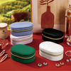 New Arrival Portable Oval Velvet Travel Ring Earrings Necklace Women Jewelry Organizer Box for Gift Wholesale 