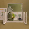 Green Palms Embroidery Gift Large Jewelry Packaging Paper Box Man Watch And Bracelet Custom Jewelry Necklace Stand Pendant Box