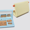 Personalized Blue Mirror with Jewelry Packing Box Wood Earring Ring Necklace Jewelry Storage Box with Mini Detachable Trays