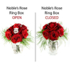 New Arrival Noble Rose Heart Flower Blossom Style Velvet Ring Gift Packaging Box for Ceremony Proposal Engagement Wedding