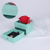 Two Layers Acrylic Lid Preseved Rose Jewelry Box