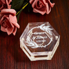 Amazon Hot Selling Custom Clear Acrylic Plexiglass Wedding Valentine's Day Diamond Ring Gift Display Packaging Box