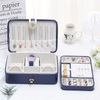 High Grade Anti-oxidation Leather Two Layer Jewelry Earrings Necklace Bracelet Watch Hair Accessories Hairpin Storage Box