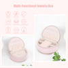 Portable Multifunction PU Leather Shell Shapes Travel Jewelry Organizer Box Ring Earring Necklace Bracelet Jewelry Storage Box 