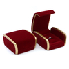 High Grade Creative Red Velvet Wedding Gold Necklace Pair Ring Bracelet Jewelry Set Packaging Box