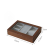 Large Capacity Home Walnut Wooden Split Earrings Bracelet Ring Necklace Jewelry Storage Box Wholesale