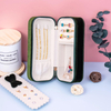 Portable Small Velvet Rings Earrings Necklace Cosmetic Display Travel Jewelry Organizer Box With Zipper 