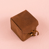 Cowboy Wedding Themes Leather Engagement Ring Box Closure Rope Strap Boxes for Velvet Earrings Necklace Jewelry Box Organizer