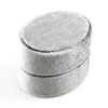 Wholesale Luxury Gray Custom Color Oval Velvet Ring Boxes Grey Jewelry Wedding Proposal Gift Box For Ring Packaging