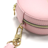 PU Leather Round Shape Stitching with Zipper Close Watch Package Mini Travel Box