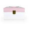 Fashion Luxury Gift Packaging Leather Velvet Necklace Bracelet Ring Earring Jewellery Pink Jewelry Organizer Storage Box Case