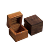 Wood small square shape Ring Box Wedding Wooden Ring Holder Wedding box size natural wood gift BOX