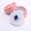 Custom lovely paper jewelry ring necklace storage round packaging box packing jewelry box with custom logo soft foam