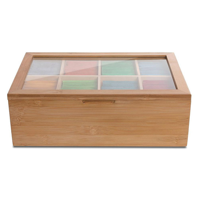 Wooden Jewelry Box Keepsake Gift storage with glass cover