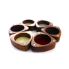 Customized wooden triangle shape jewelry box for ring gift storage wooden jewelry packaging box