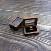Walnut storage wood wooden canvas wedding jewelry engagement ring box