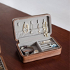 Custom logo printed wooden wood jewellery necklace ring earring storage packaging jewelry box
