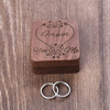 Custom Logo Wooden Jewelry Storage Box Geometric Shape Wedding Ring Box