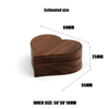 Heart Shaped Walnut Wood Ring Box Magnetic Proposal Ring Box for Engagement Wedding Ceremony Birthday Gift