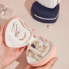 Heart-shaped jewelry earrings bracelet storage box zipper jewelry travel bag