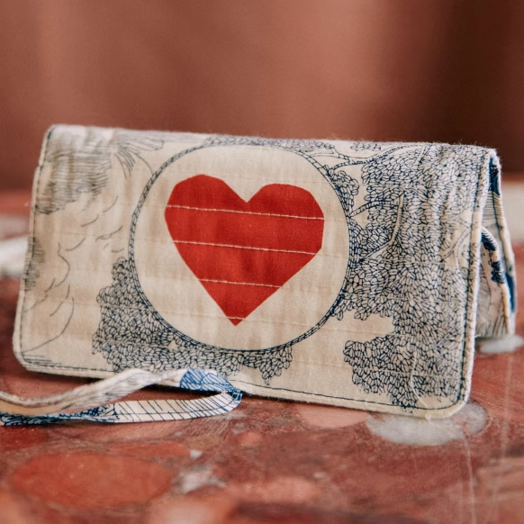 Personalized Travel Jewelry Bag Pouch Small Red Love Heart Pattern Jewelry Zipper Organizer Bag for Jewelry Ring Packaging