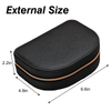 Wholesale Jewelry Case Double-Layer Portable Earrings Lipstick Watch Storage Black Jewelry Box with Mirror 