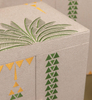Green Palms Embroidery Gift Large Jewelry Packaging Paper Box Man Watch And Bracelet Custom Jewelry Necklace Stand Pendant Box