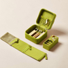 Travel Home Storage Portable Jewelry Necklace Display Box Light Green Jewelry Flat Bags And Boxes Earrings Ring Watch Organizer