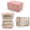 Luxury PU Leather Double Layer Travel Jewelry Storage Packaging Box Large Capacity Earrings Bracelets Rings Watches Organizer Case