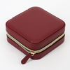 Simple Creative Small Portable PU Leather Stud Earrings Ring Jewelry Storage Box Wholesale With Zipper Closure