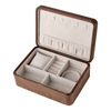 Vintage Large Capacity Household Partition Wooden Earrings Necklace Ring Jewelry Storage Box with Velvet Lining