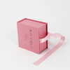 Custom Logo New Style Magnetic Closure Paper Ring Necklace Jewelry Packaging Box with Foam Insert And Mirror Wholesale