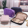 Manufacture Luxury Portable Organizer Box Velvet Earrings Necklaces Bracelets Rings Storage Jewelry Bag 