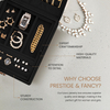 Wholesale PU Leather 2 Layers Jewelry Organizer Case Suede Ring Earrings Necklace Jewelry Watch Display Box with Metal Lock 