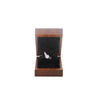 New Design Creativity High-grade Rotatable Solid Wood Walnut Elegant Simple Wedding Proposal Ring Jewelry Packaging Box