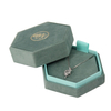 Luxury Custom Logo Velvet Hexagon Shape Ring Earring Necklace Jewelry Packaging Box with Foam Insert