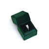 Elegant Red Plum Square Shape Velvet Fabric Ring Boxes Jewelry Wedding Proposal Gift Ring Display Packaging Box