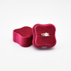Luxury Creative Design Oval Flower Shape Red Wedding Ring Packaging Box Jewlry Packaging Display Gift Box for Rings