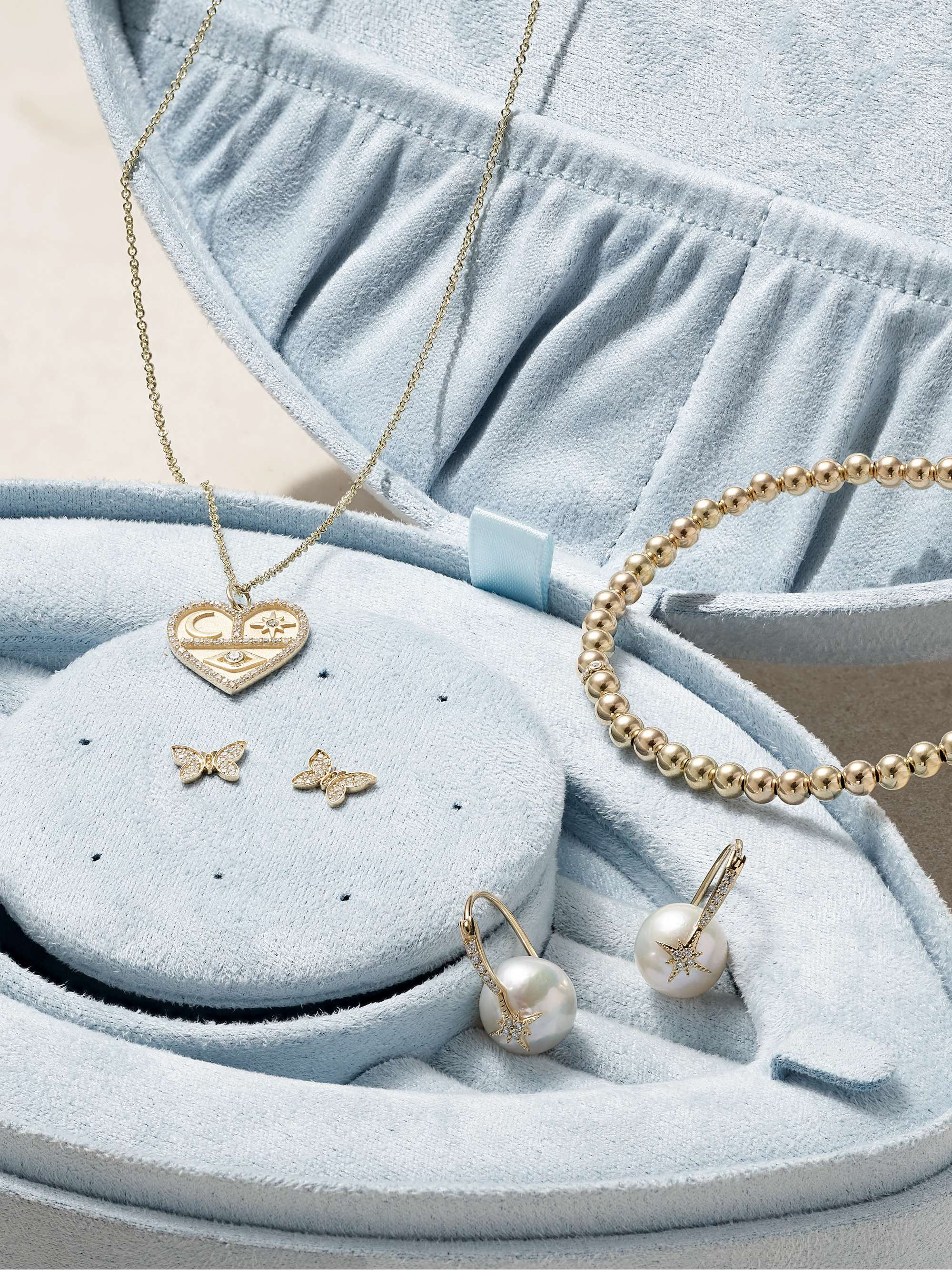 Eye Shape Jewelry Set with Snap Custom Logo Jewelry Box Pendant And Chain Velvet Earrings Bracelet Necklace Storage Box Package