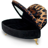 Custom Mini Sofa Leopard Jewelry Box Organizer Velvet Fabric Vintage Earring Box Packaging Ring Necklace Display Box