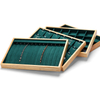 Customized Green Velvet Jewelry Display Jewellery Tray Display Bracelet Earrings Pendant Necklace Trays Wooden Ring Box