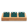 Jewelry Display Props Necklace Jewelry Bamboo Suede Fabric Showing Holder Ring Earring Pendant Support Display Tray