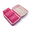 Custom Portable PU Leather Ladies Travel Jewellery Box Zip Case Storage Organizer Box